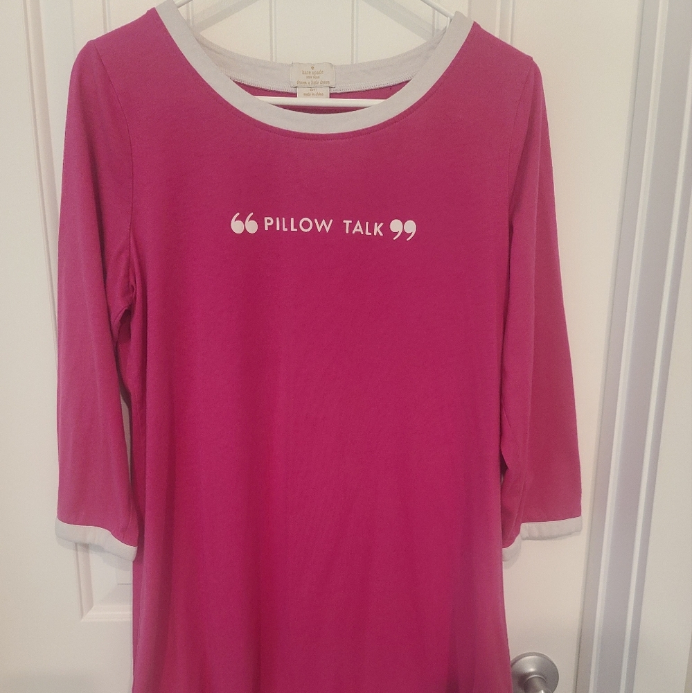 Bundle of two Kate Spade night shirts "pillow talk" and "eat cake for breakfast"
